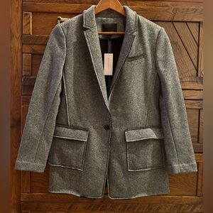 NWT Banana Republic Wool Blend Textured Boyfriend Blazer Sz 8P